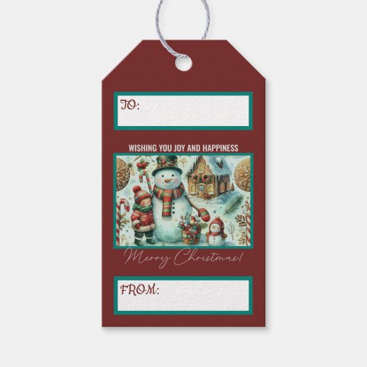 Kerstmis Cadeaulabel (Voorkant)