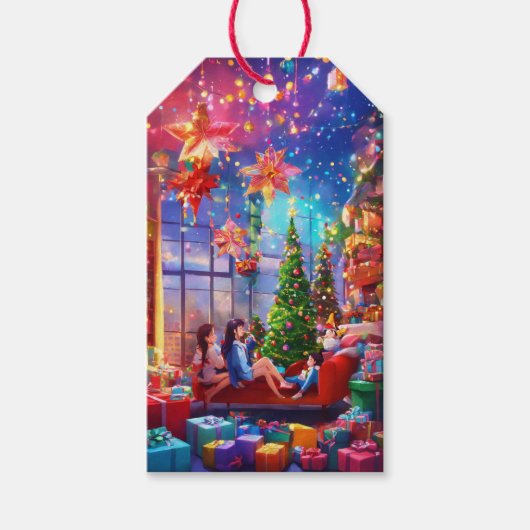 Kerstmis Cadeaulabel (Voorkant)