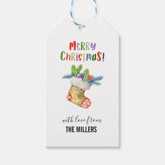 Kerstmis Cadeaulabel (Voorkant)