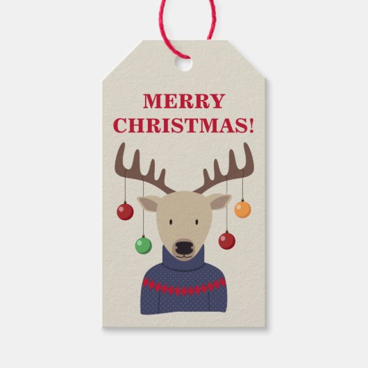 Kerstmis Cadeaulabel (Voorkant)