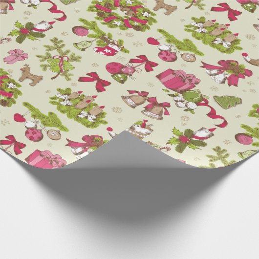 Kerstmis Cadeaupapier (Hoek)