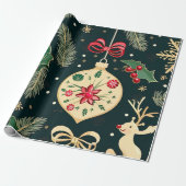 Kerstmis Cadeaupapier (Uitgerold)