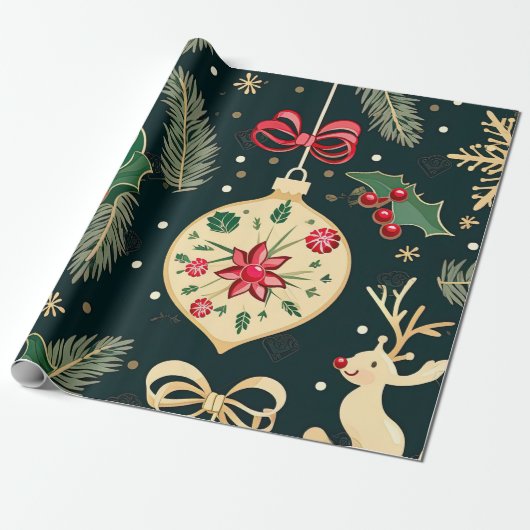 Kerstmis Cadeaupapier (Uitgerold)