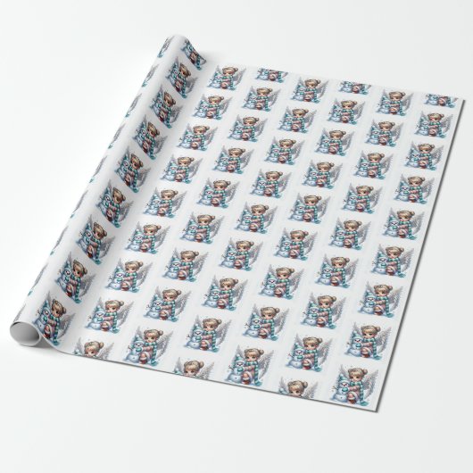 Kerstmis cadeaupapier (Uitgerold)