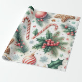 Kerstmis Cadeaupapier (Uitgerold)