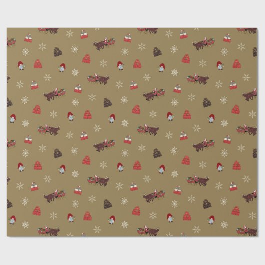Kerstmis Cadeaupapier (Vlak)