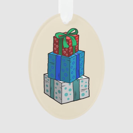 Kerstmis Cadeaus Ornament (voorkant)