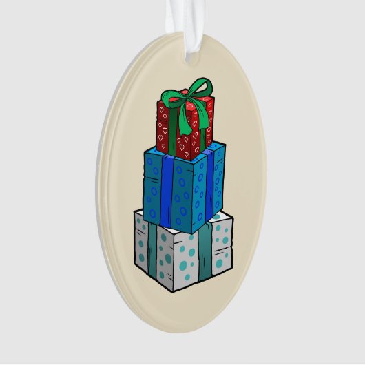 Kerstmis Cadeaus Ornament (voorkant)