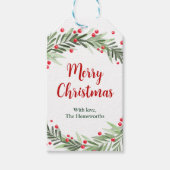 Kerstmis Cadeautag, Kerst Krans Tag Cadeaulabel (Voorkant)