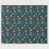 Kerstmis Cadeauverpakking met Oud Rendiermotief Cadeaupapier (Vlak)