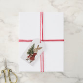 KERSTMIS CADOETIK KERSTBOOM EN KONIJN CADEAULABEL (Met Touw)
