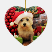 Kerstmis - Caïro Terrier - Roxy Keramisch Ornament (Achterkant)