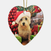 Kerstmis - Caïro Terrier - Roxy Keramisch Ornament (Links)