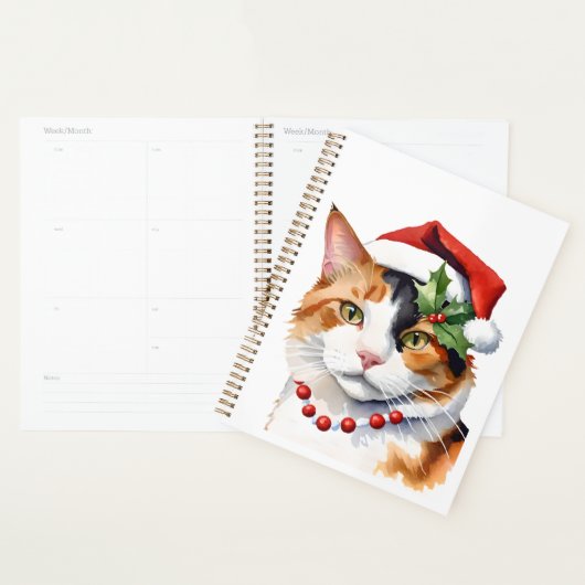 Kerstmis Calico kat Planner (Display)