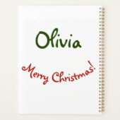 Kerstmis Calico kat Planner (Achterkant)