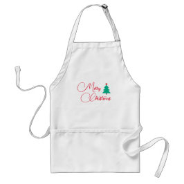 Kerstmis Calligrafie Standaard Schort