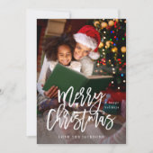 Kerstmis Calligrafie Verticale Foto - Wit (Voorkant)