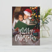Kerstmis Calligrafie Verticale Foto - Wit (Staand voorkant)