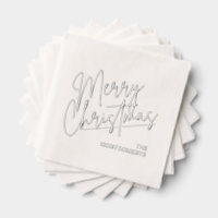 Kerstmis Calligrafie Zilver