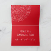 Kerstmis Calligraphy Typografie Mandala Rood Feestdagen Kaart (Binnen)