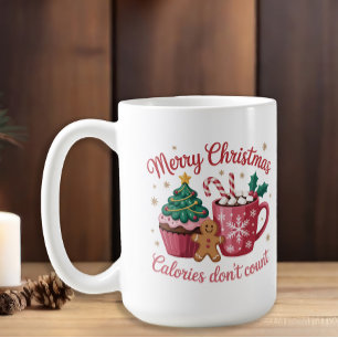 Kerstmis Calorieën Tellen Niet Cacaocupcake Koffiemok