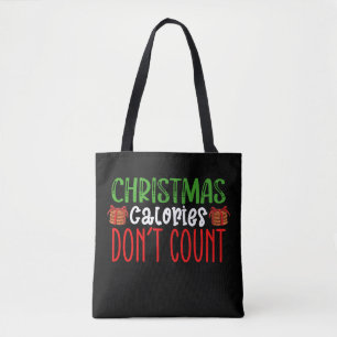 Kerstmis Calorieën Tellen Niet Koekjes Familie Tote Bag