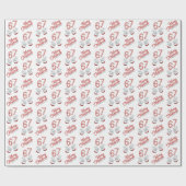 Kerstmis Candy Cane 6-7 Meme Patroon Cadeaupapier (Vlak)