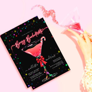Kerstmis Candy Cane Martini Boozy Bachelorette Kaart