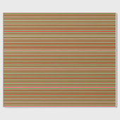 Kerstmis Candy Strepen Cadeaupapier (Vlak)