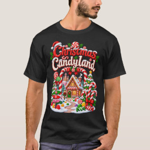 Kerstmis Candyland Snoepriet Dorp T-shirt