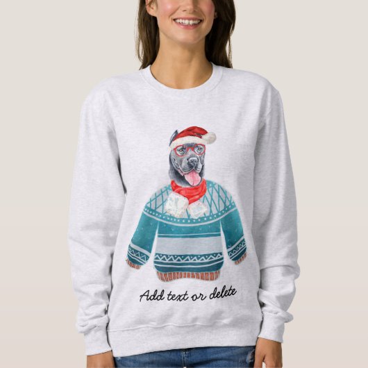 Kerstmis Cane Corso Lelijke Kersthond Moeder Trui (Voorkant)