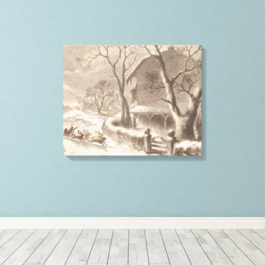 kerstmis canvas afdruk (Insitu (Houten vloer))
