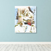 Kerstmis Canvas Afdruk (Insitu (Houten vloer))