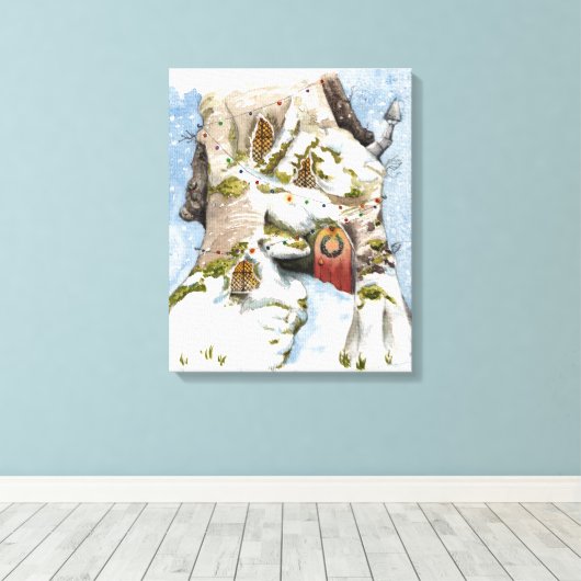 Kerstmis Canvas Afdruk (Insitu (Houten vloer))