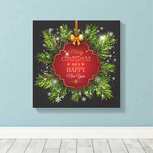 Kerstmis Canvas Afdruk (Insitu (Houten vloer))