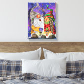 Kerstmis Canvas Cadeau met Gelukkige Gnomen Afdruk (Insitu (Slaapkamer))