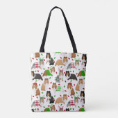Kerstmis Canvas tas Shetland Sheepdog (Achterkant)
