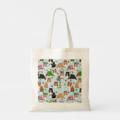 Kerstmis Canvas tas Shetland Sheepdog (Achterkant)