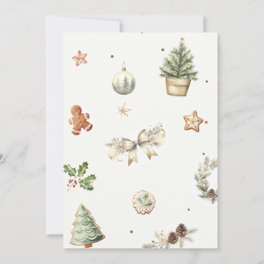 Kerstmis Capsule Note Capsule Note Bericht Kaart (Achterkant)