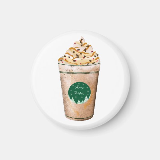 Kerstmis Caramel Gedruppelde Latte Sleutelhanger Magneet (Voorkant)