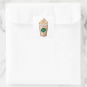 Kerstmis Caramel Gedruppelde Latte Vierkante Sticker (Tas)