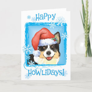 Kerstmis Cardigan Welsh Corgi Feestdagen Kaart