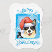 Kerstmis Cardigan Welsh Corgi Feestdagenkaart (Voorkant / Achterkant)