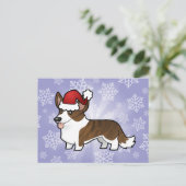 Kerstmis Cardigan Welsh Corgi Feestdagenkaart (Staand voorkant)