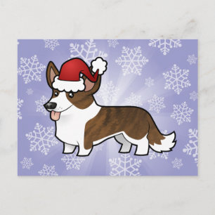 Kerstmis Cardigan Welsh Corgi Feestdagenkaart