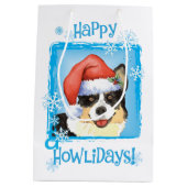 Kerstmis Cardigan Welsh Corgi Medium Cadeauzakje (Achterkant)