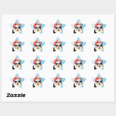 Kerstmis Cardigan Welsh Corgi Ster Sticker (Vel)