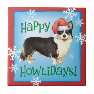 Kerstmis Cardigan Welsh Corgi Tegeltje