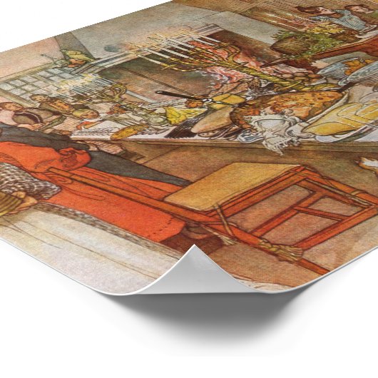 Kerstmis Carl Larsson 1904 Poster (Hoek)