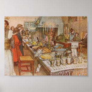 Kerstmis Carl Larsson 1904 Poster